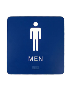 8" x 8" ADA Men's Restroom Sign - Rounded Corner