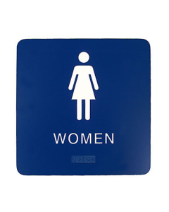 8" x 8" ADA Women's Restroom Sign - Rounded Corner