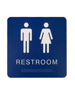 8" x 8" ADA Universal Usage Restroom Sign - Rounded Corner