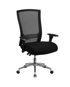 HERCULES Series 24/7 Intensive Use 300 lb. Rated Black Mesh Multifunction Ergonomic Office Chair with Seat Slider