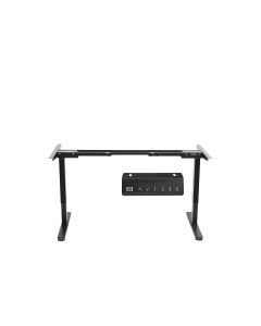 Electric Dual Motor Desk Frame with Push Button Memory Controller (No Top) (Black)