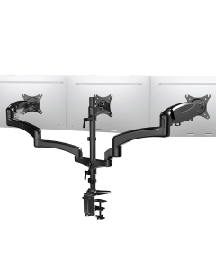 Vivo Triple Monitor Desk Mount (2 Pneumatic Arms + 1 Fixed)