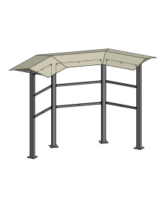 Angled Kiosk 48" x 36-48-36"