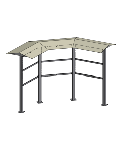 Angled Kiosk 48" x 48-48-48"