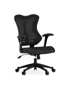 Kale High Back Designer Black Mesh Executive Swivel Ergonomic Office Chair with Adjustable Arms