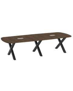 Innovate Series Stadium Shaped Conference Table - 10' - Rustic Base