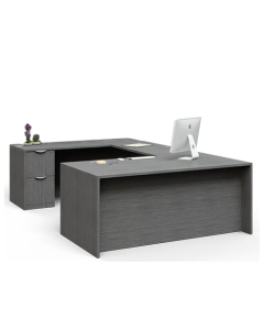 Elevate Series Double Deluxe Pedestal U-Desk