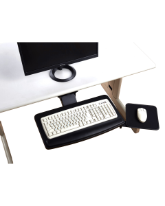 Deluxe Keyboard Tray with Adjustable Mouse Surface and Padded Wrist Rest