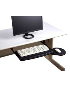 Deluxe Keyboard Tray with Reversible Mouse Surface and Wrist Rest