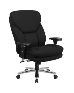 HERCULES Series 24/7 Intensive Use Big & Tall 400 lb. Rated Black Fabric Executive Ergonomic Office Chair with Lumbar Knob