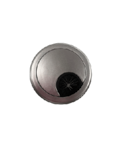 Elevate Series Brushed Silver Metal Grommet, 60mm/2.63" Opening