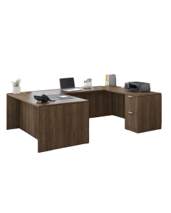 Innovate Series Double Deluxe Pedestal U-Desk