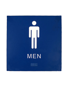 8" x 8" ADA Men's Restroom Sign - Square Corner