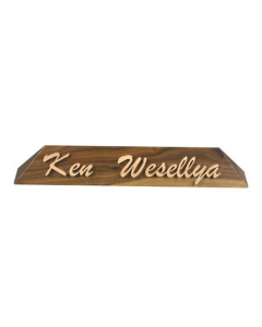 Walnut Desktop Nameplate - 26 Characters or Less