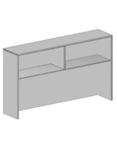Elevate Series 71" x 15" x 36" Open Storage Overhead Hutch