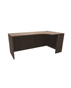 Elevate Series Curved Coner Credenza Shell - Right Handed