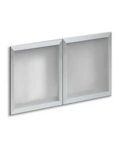 Silver Frame Glass Door Kits for Open Hutches CC-PL141OH