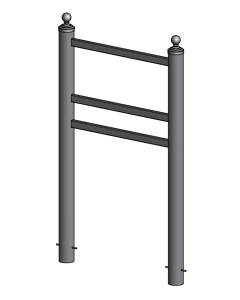 Round Post Kiosk Assembly 61" x 96"