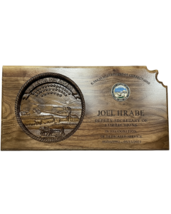 Fully Engraved Walnut Award Plaque, 8x16