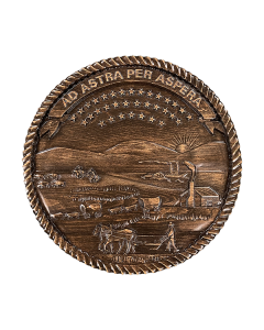 18" State Seal, Dark Brown