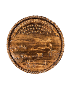 18" State Seal, Light Brown