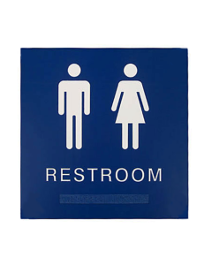 8" x 8" ADA Universal Usage Restroom Sign - Square Corner