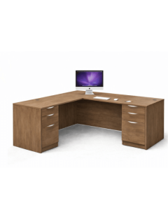 Elevate Series Double Deluxe Pedestal L-Desk Typical
