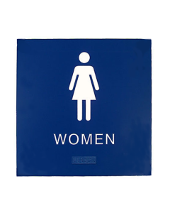 8" x 8" ADA Women's Restroom Sign - Square Corner